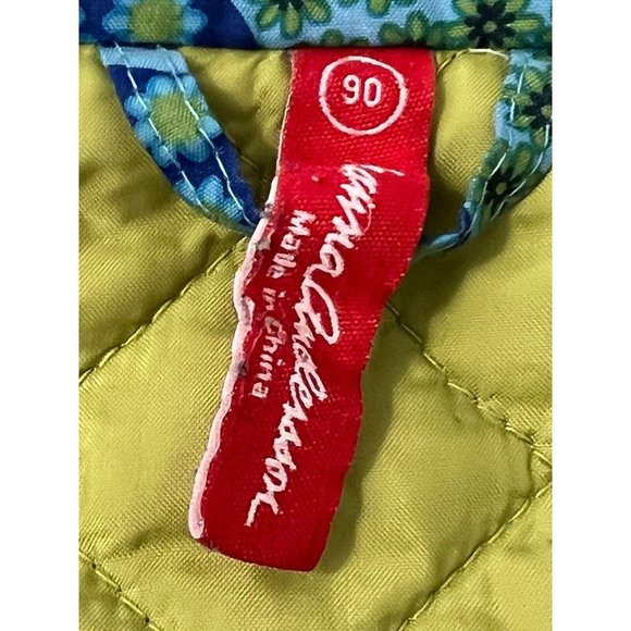 Hanna Andersson Jacket/Coat Blue Floral No Hood Quited Interior size 3 US 90 - Picture 7 of 9